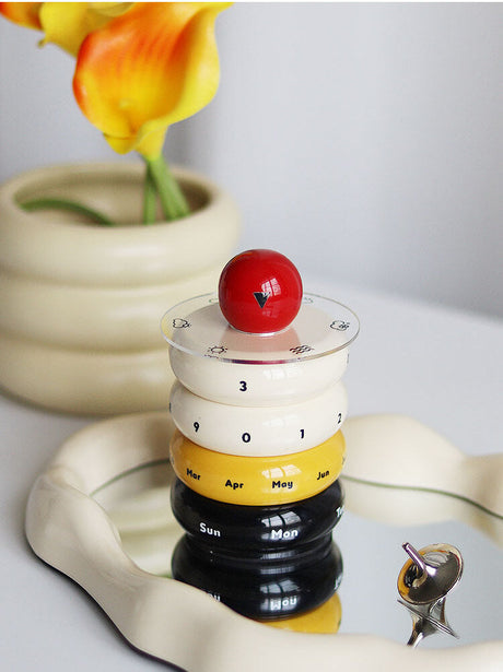 EPIUS Freya Nordic Chic Rotating Resin Desk Calendar from EPIUS
