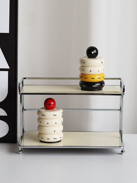 EPIUS Freya Nordic Chic Rotating Resin Desk Calendar from EPIUS