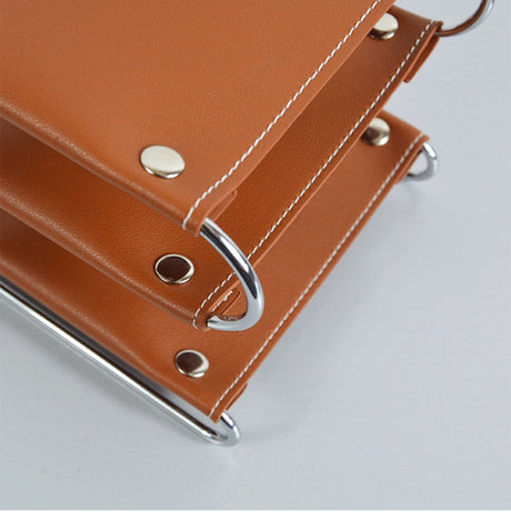 EPIUS Lysandra Multi-Layer Leather Iron Frame Desktop Storage Box from EPIUS
