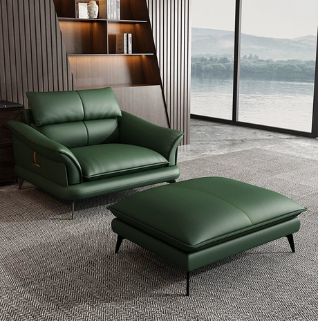 DIPU Ember Italian Lazy Leather Sofa Chair from DIPU