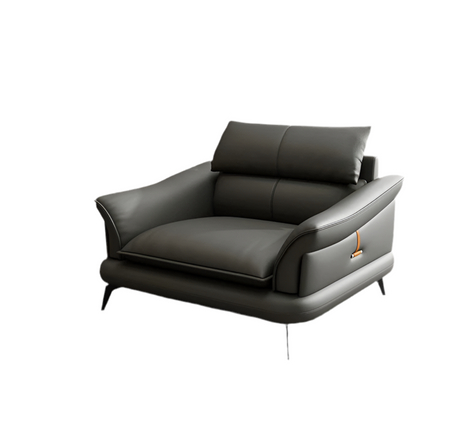 DIPU Ember Italian Lazy Leather Sofa Chair from DIPU