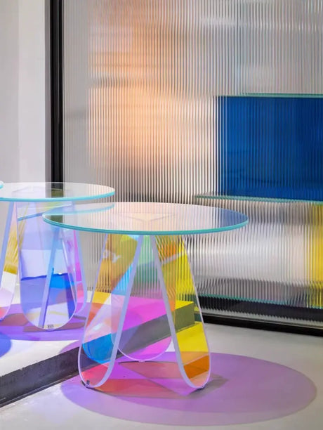 FANYU Isolde Chic Minimalist Round Acrylic Side Table from FANYU