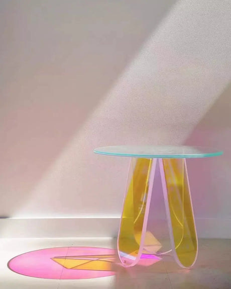 FANYU Isolde Chic Minimalist Round Acrylic Side Table from FANYU