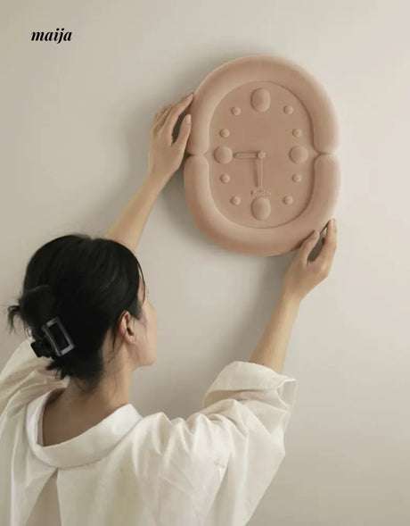 Fuzzy Oval Wall Clock from maija