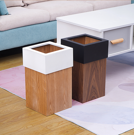 FIRST CLASS CARPENTER Elowen Minimalist Nordic Wooden Trash Can from FIRST CLASS CARPENTER