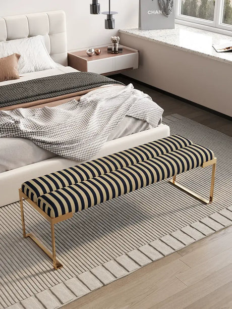 GANGETIC AGE Isolde Elegant Contemporary Steel Bedroom Bench from GANGETIC AGE