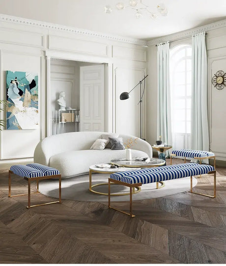 GANGETIC AGE Isolde Elegant Contemporary Steel Bedroom Bench from GANGETIC AGE