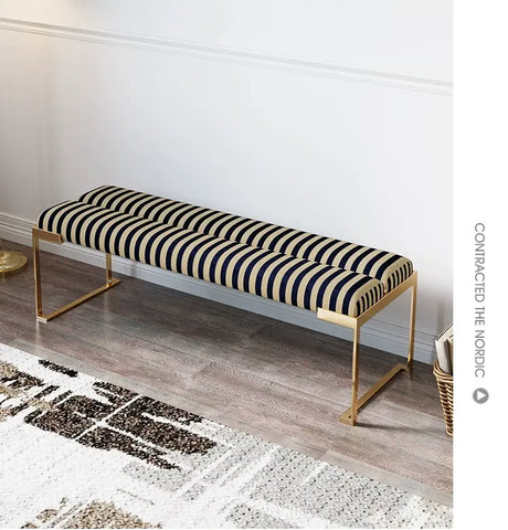 GANGETIC AGE Isolde Elegant Contemporary Steel Bedroom Bench from GANGETIC AGE