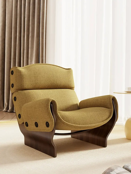 GANGETIC AGE Mariposa Elegant Solid Wood Lazy Sofa Chair from GANGETIC AGE