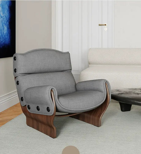 GANGETIC AGE Mariposa Elegant Solid Wood Lazy Sofa Chair from GANGETIC AGE