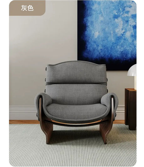 GANGETIC AGE Mariposa Elegant Solid Wood Lazy Sofa Chair from GANGETIC AGE