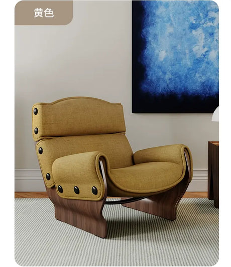 GANGETIC AGE Mariposa Elegant Solid Wood Lazy Sofa Chair from GANGETIC AGE