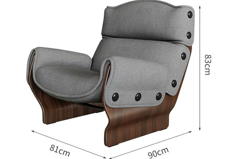 GANGETIC AGE Mariposa Elegant Solid Wood Lazy Sofa Chair from GANGETIC AGE