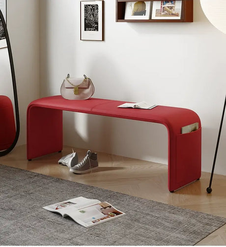 GANGETIC AGE Valdemar Sleek Luxury Saddle Leather Bedroom Bench from GANGETIC AGE