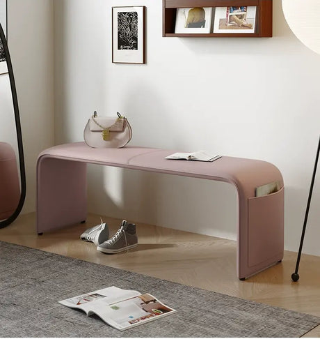 GANGETIC AGE Valdemar Sleek Luxury Saddle Leather Bedroom Bench from GANGETIC AGE