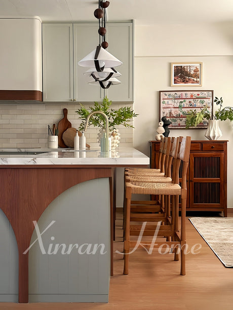 GENJI Aeliana Nordic Retro Design Solid Wood Dining Chair from GENJI