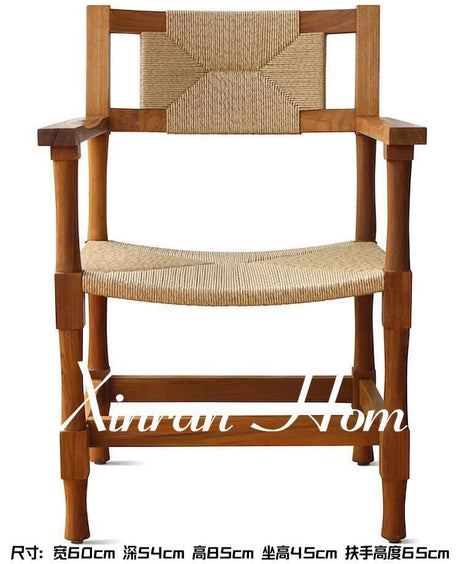 GENJI Aeliana Nordic Retro Design Solid Wood Dining Chair from GENJI