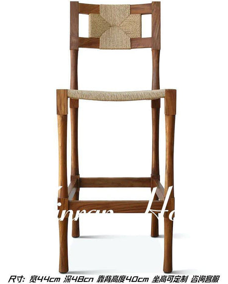 GENJI Aeliana Nordic Retro Design Solid Wood Dining Chair from GENJI