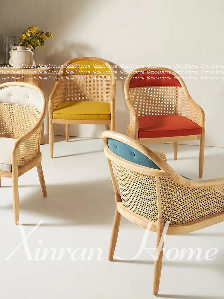 GENJI Aisling Sleek Minimalist Rattan Dining Chair from GENJI