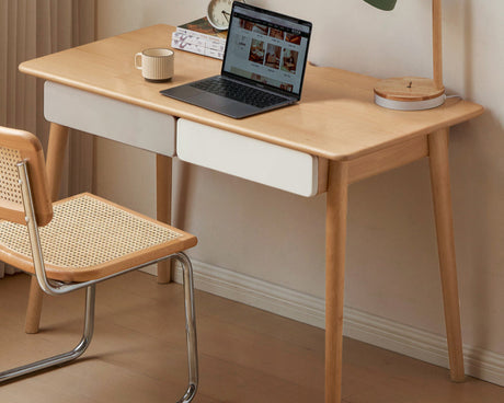 GENJI Akihiko Minimalist Solid Wood Writing Desk from GENJI