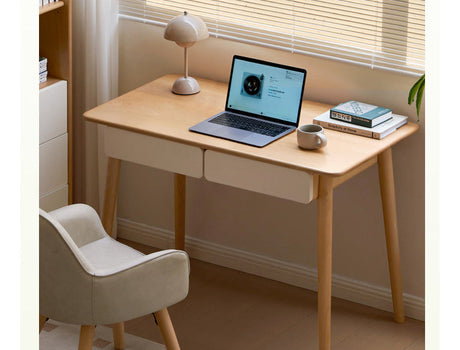 GENJI Akihiko Minimalist Solid Wood Writing Desk from GENJI