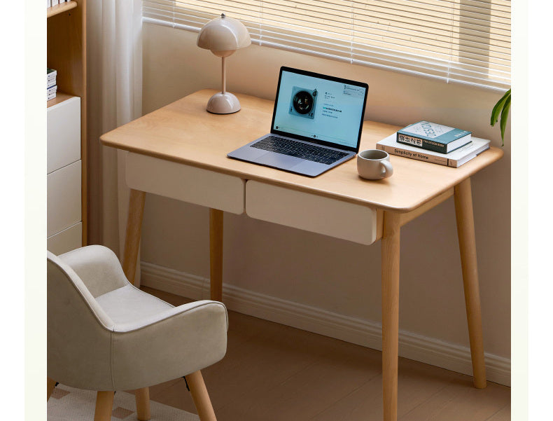 GENJI Akihiko Minimalist Solid Wood Writing Desk from GENJI