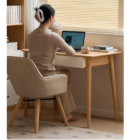 GENJI Akihiko Minimalist Solid Wood Writing Desk from GENJI