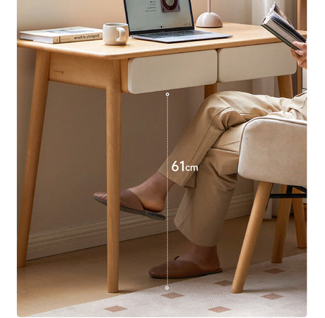 GENJI Akihiko Minimalist Solid Wood Writing Desk from GENJI
