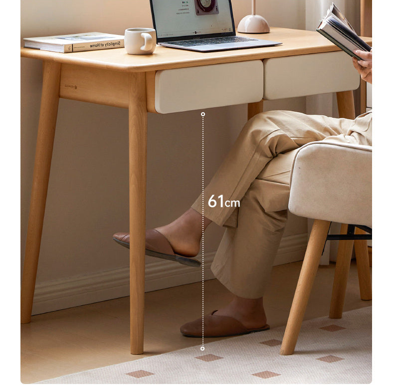 GENJI Akihiko Minimalist Solid Wood Writing Desk from GENJI