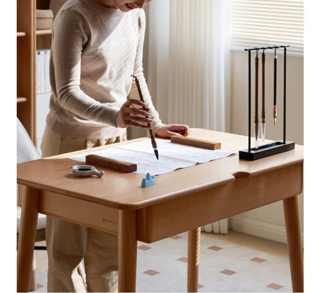 GENJI Akihiko Minimalist Solid Wood Writing Desk from GENJI