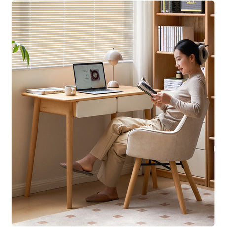 GENJI Akihiko Minimalist Solid Wood Writing Desk from GENJI