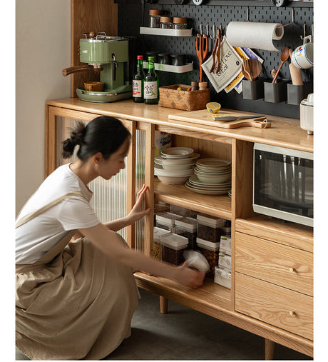 GENJI Akihiro Elegant Solid Wood High Cabinet from GENJI