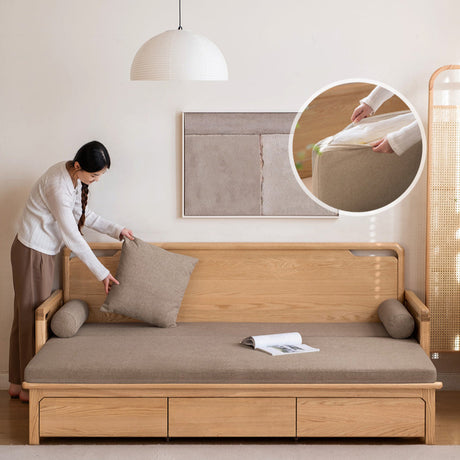 GENJI Akiko Versatile Natural Wood Foldable Sofa from GENJI