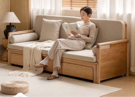 GENJI Akiko Versatile Natural Wood Foldable Sofa from GENJI