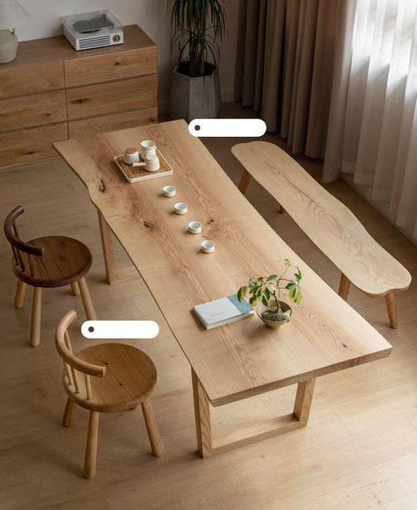 GENJI Akira Rustic Solid Wood Leisure Bench from GENJI