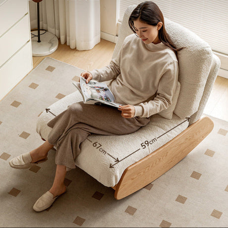 GENJI Alaric Contemporary Solid Wood Rocking Chair from GENJI