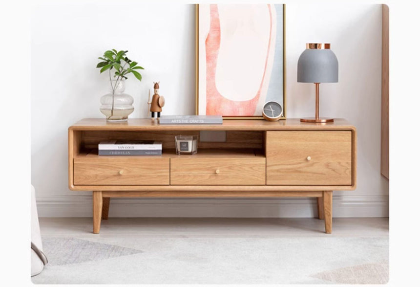 GENJI Alaric Solid Wood Storage Cabinet for Nordic Living Room from GENJI