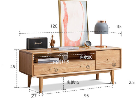 GENJI Alaric Solid Wood Storage Cabinet for Nordic Living Room from GENJI