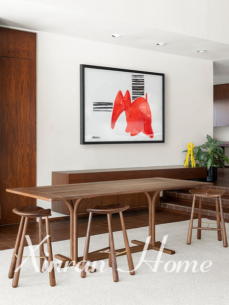 GENJI Amara Elegant Solid Wood Bar Stool from GENJI