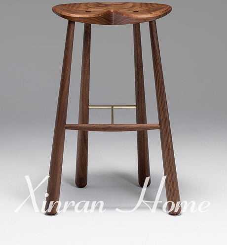 GENJI Amara Elegant Solid Wood Bar Stool from GENJI
