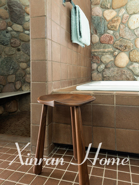 GENJI Amara Elegant Solid Wood Bar Stool from GENJI