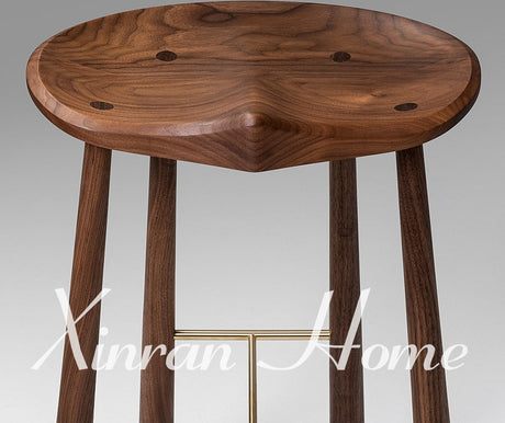 GENJI Amara Elegant Solid Wood Bar Stool from GENJI