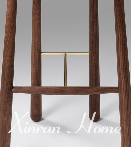 GENJI Amara Elegant Solid Wood Bar Stool from GENJI