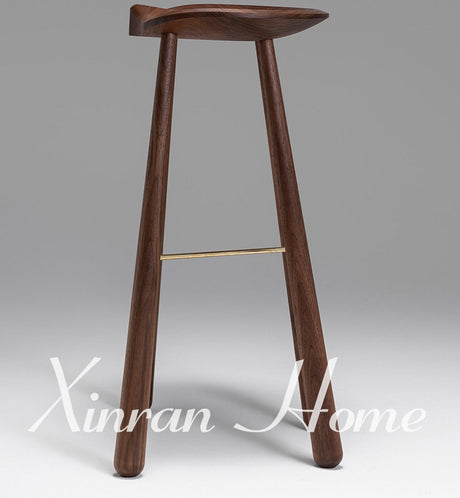 GENJI Amara Elegant Solid Wood Bar Stool from GENJI