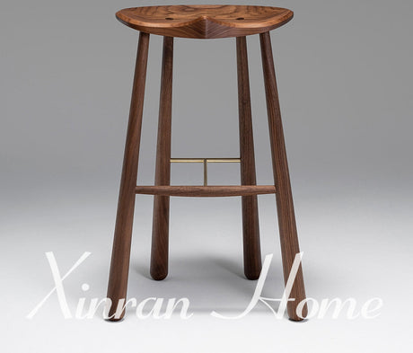 GENJI Amara Elegant Solid Wood Bar Stool from GENJI