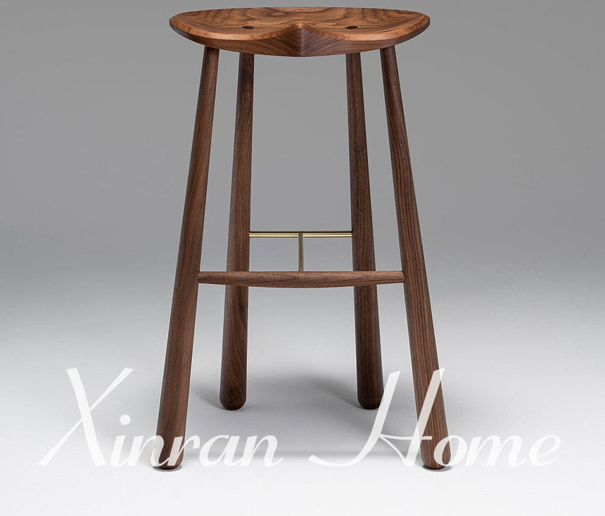 GENJI Amara Elegant Solid Wood Bar Stool from GENJI