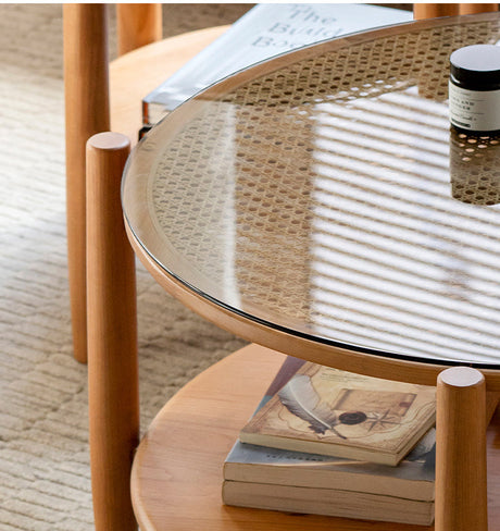 GENJI Amaya Rustic Solidwood & Vine Combination Coffee Table from GENJI