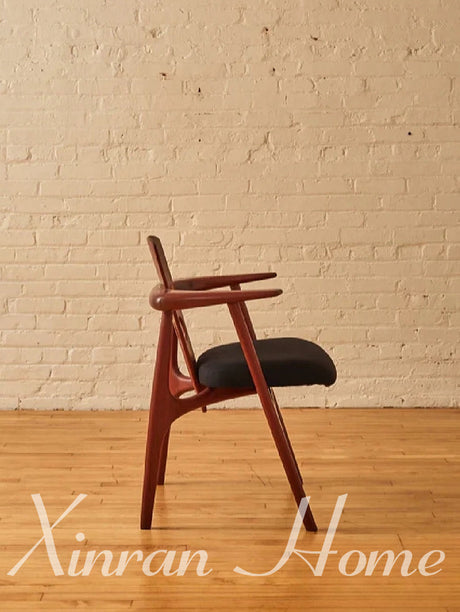 GENJI Aracely Retro Solid Wood Dining Chair from GENJI