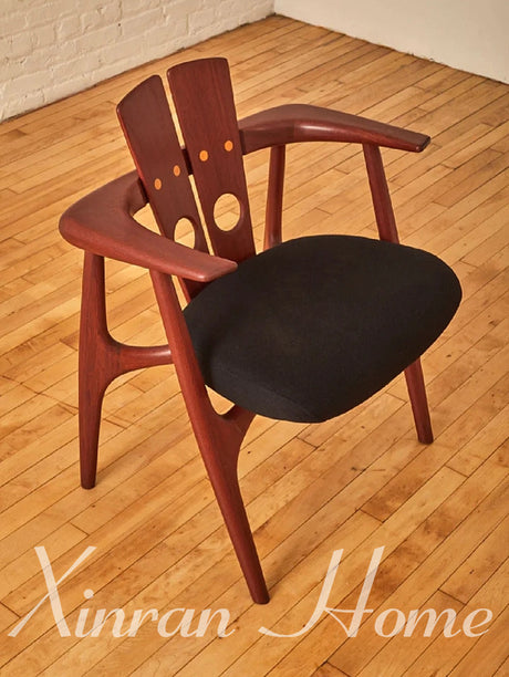 GENJI Aracely Retro Solid Wood Dining Chair from GENJI