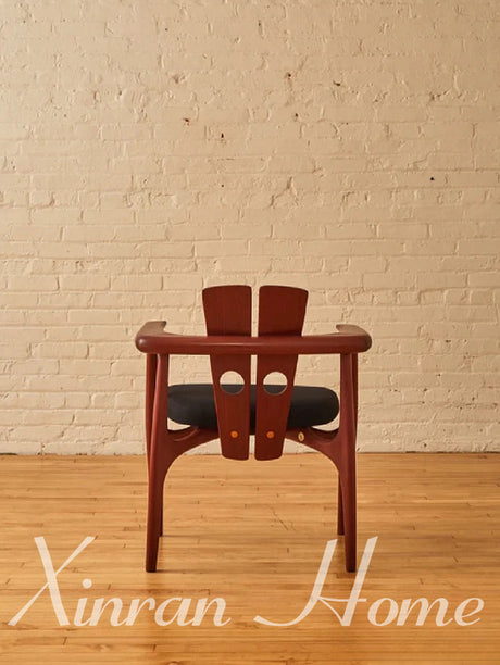 GENJI Aracely Retro Solid Wood Dining Chair from GENJI